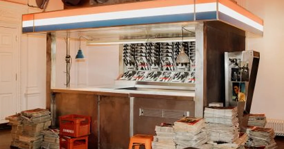 Thom Browne and Robbie Lawrence unveil metal newsstand informed by Tokyo's cityscape