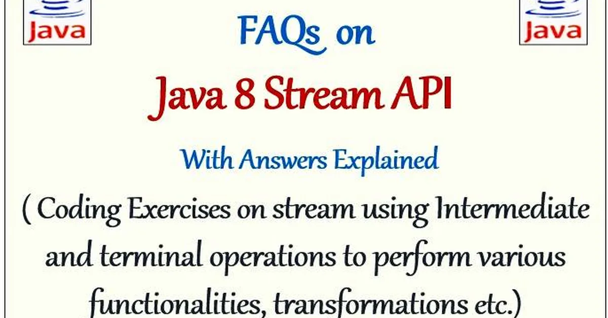 STREAM API INTERVIEW QUESTION