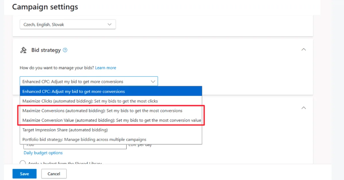 Microsoft Advertising simplifies automated bidding setup