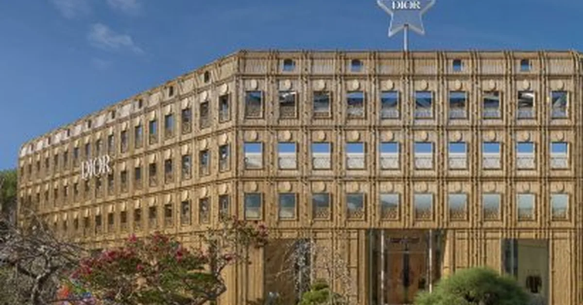 Dior unveils golden bamboo version of Paris HQ