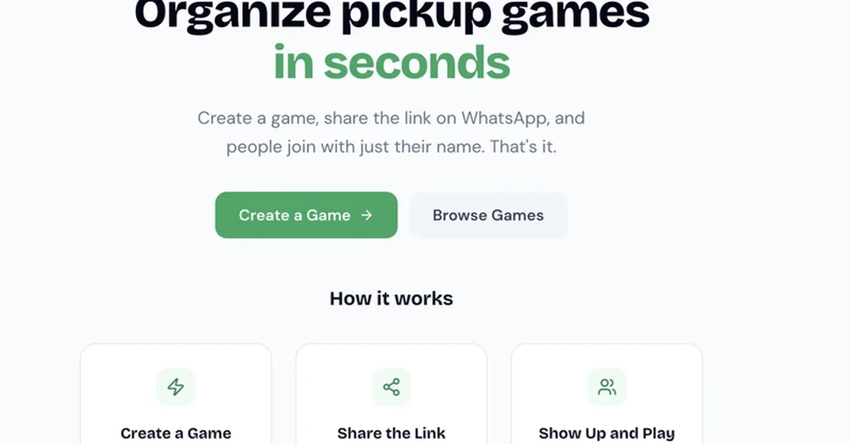 I replaced our chaotic WhatsApp sports groups with a zero-login web app