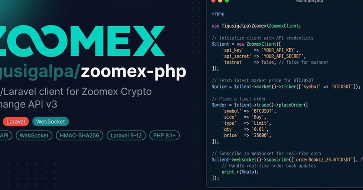 Full-Featured Crypto Trading with PHP: A Deep Dive into the zoomex-php Library
