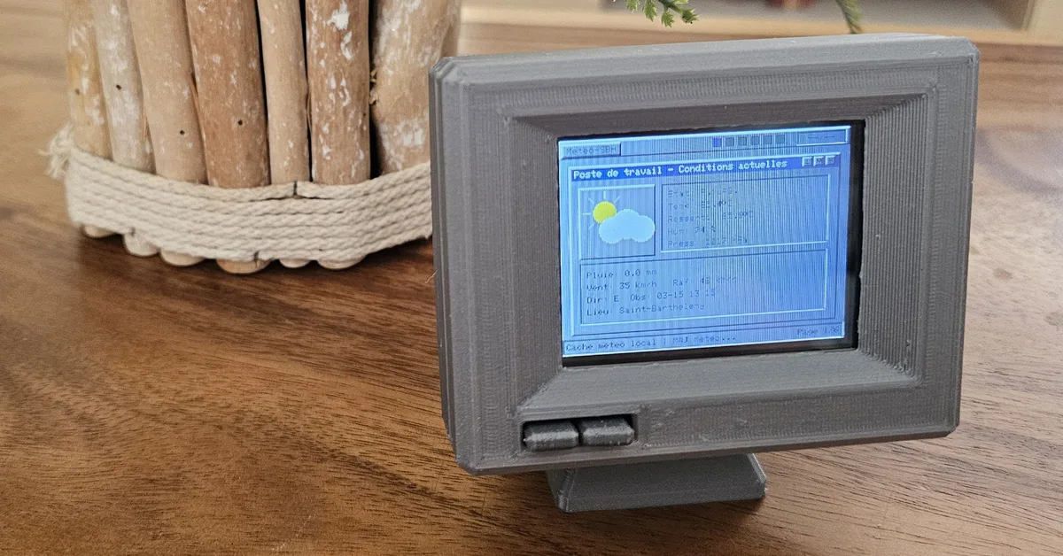 Retro Weather Display Acts Like It's Windows 95