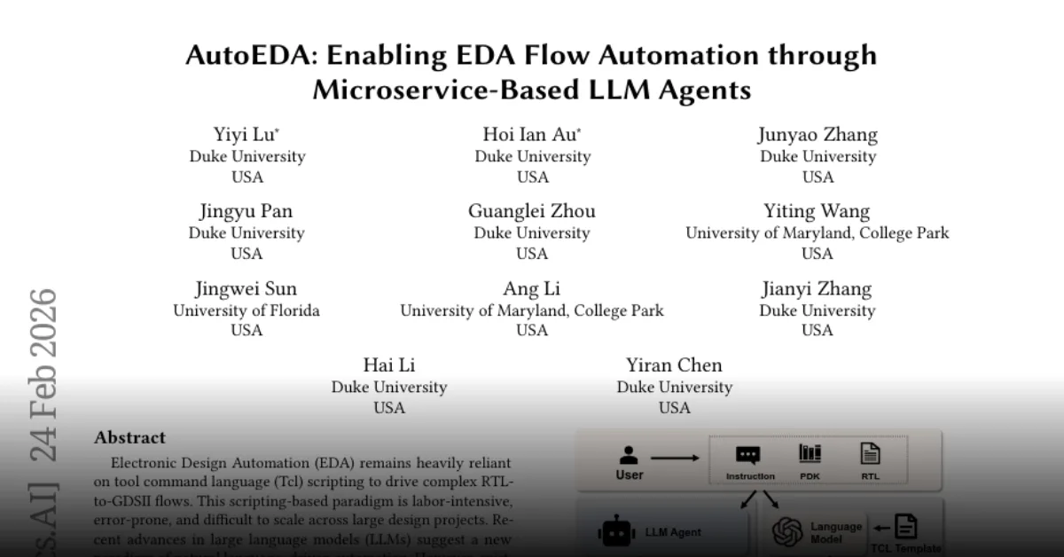 AutoEDA: Enabling EDA Flow Automation through Microservice-Based LLM Agents
