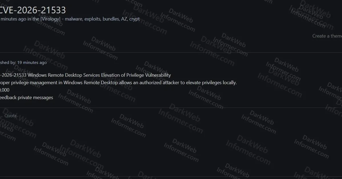 Hackers Allegedly Selling Exploit for Windows Remote Desktop Services 0-Day Flaw