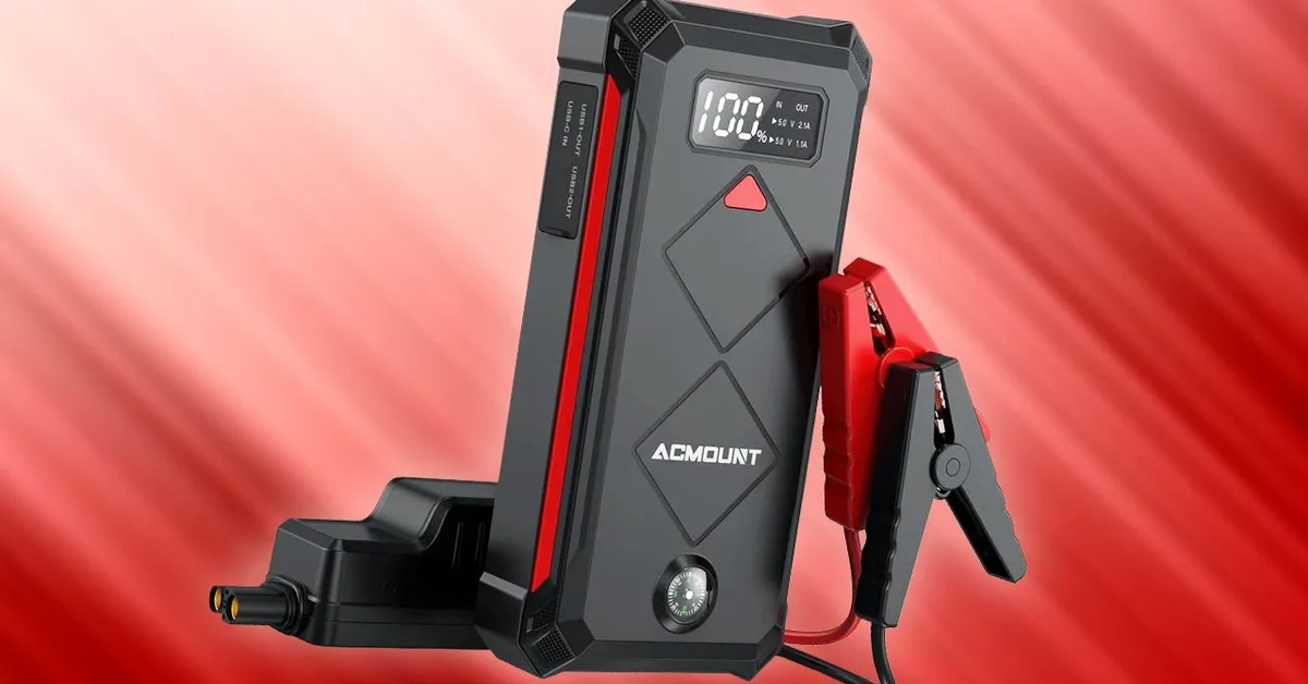 The Handy Acmount P100 5,000A 12V Cordless Car Jump Starter Drops to Just $29.99 After Coupon