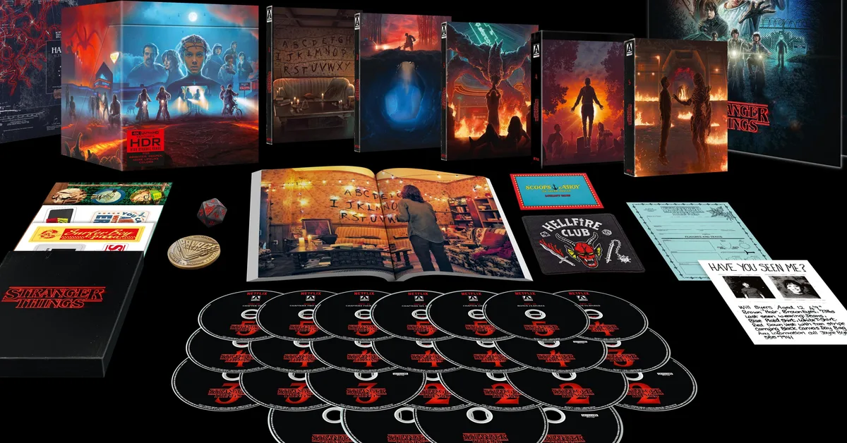 $270 Stranger Things: The Complete Series Blu-Ray Collection Announced - Contains 25 Discs, Artbook, and Exclusive D20 Dice