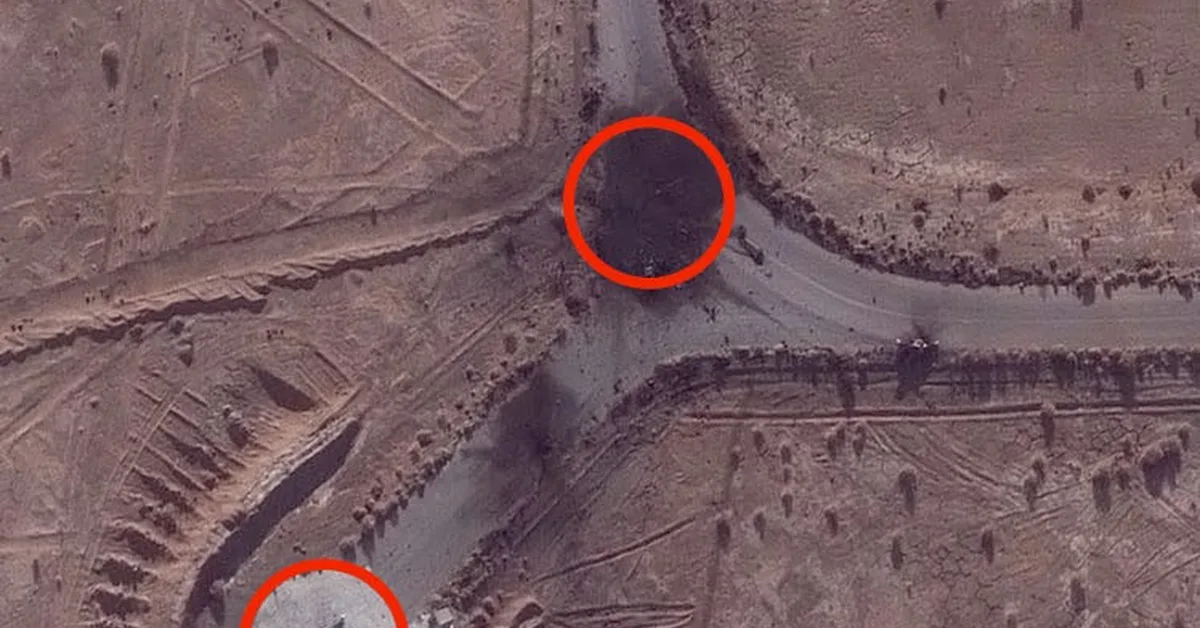 Satellite images capture airstrikes reducing Iran's vintage American-made F-14 Tomcats to wreckage