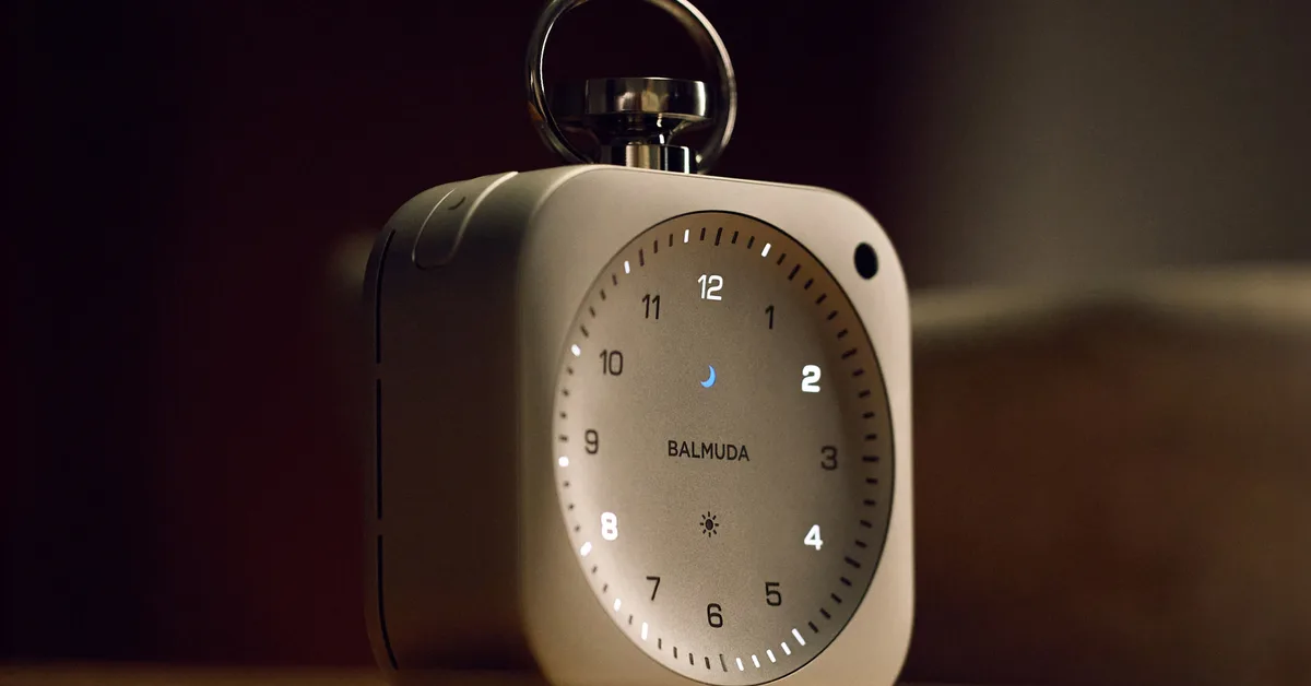 This sleek alarm clock uses lights and sounds to help you sleep, focus, and wake up