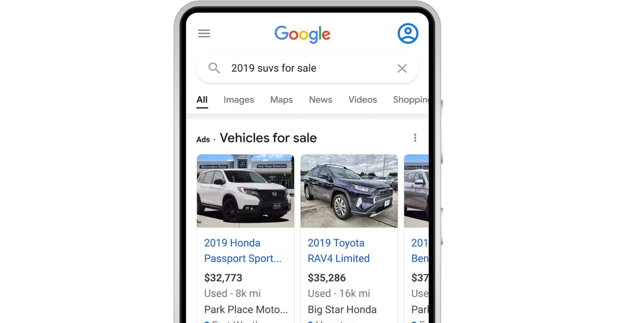 Google brings vehicle feeds to Search campaigns