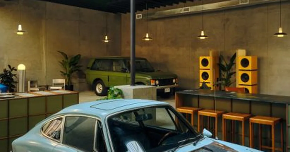 Office of Tangible Space transforms Brooklyn warehouse into automotive social hub