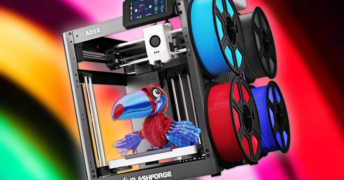 The FlashForge AD5X Is One of the Best Multi-Color 3D Printers Priced Under $300