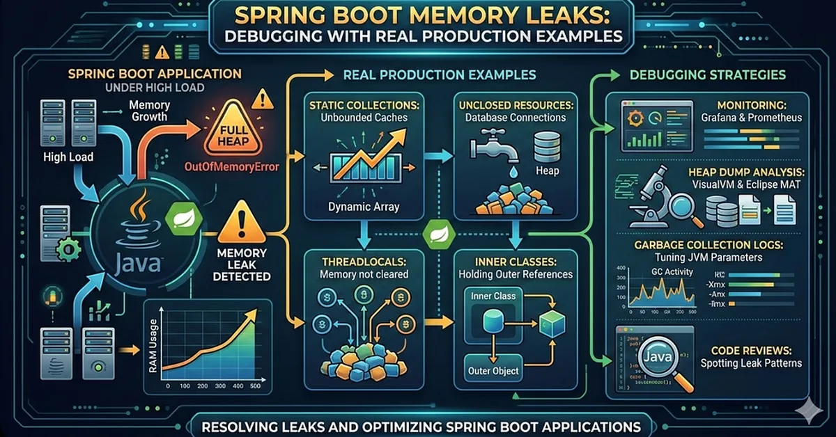 Spring Boot Memory Leaks: Debugging with Real Production Examples
