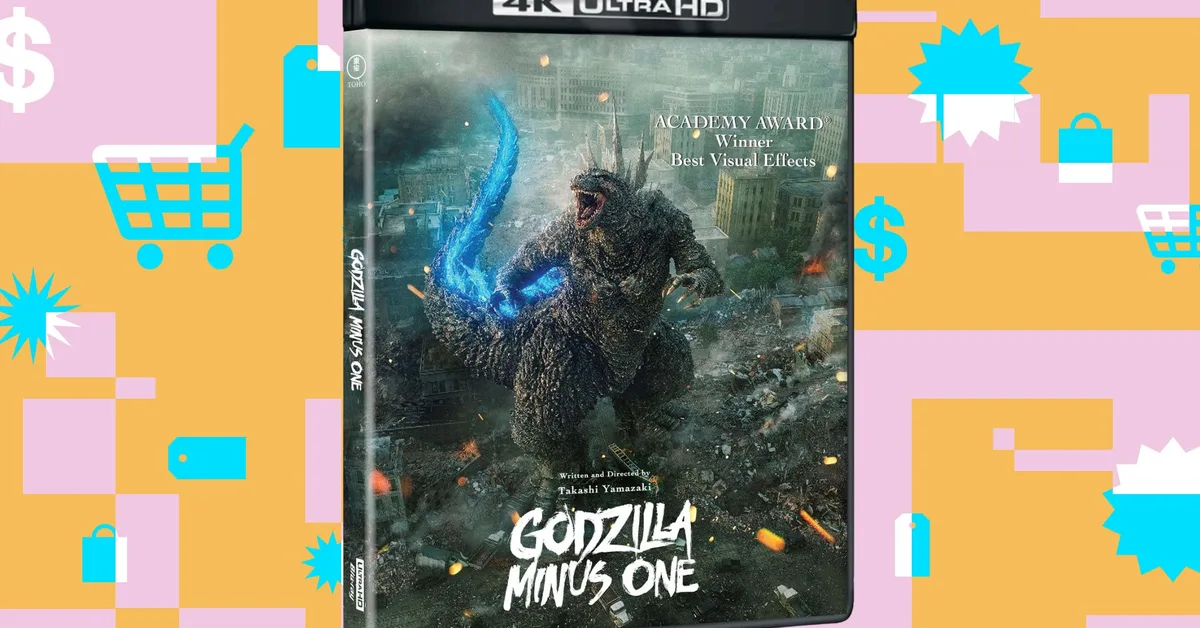 Godzilla Minus One, a very good movie, is $15 on 4K Blu-ray