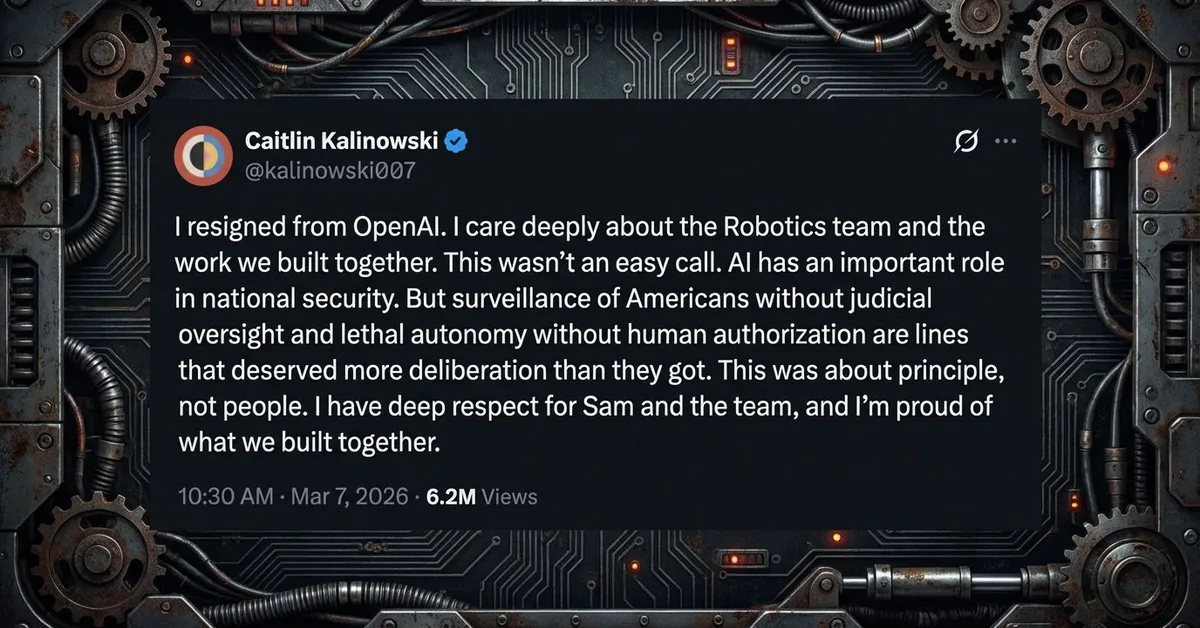 OpenAI's robotics lead exits over Pentagon deal