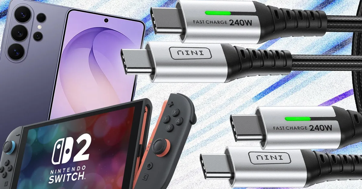 Get a 2-Pack of 6.6ft USB Type-C Cables for $5.99