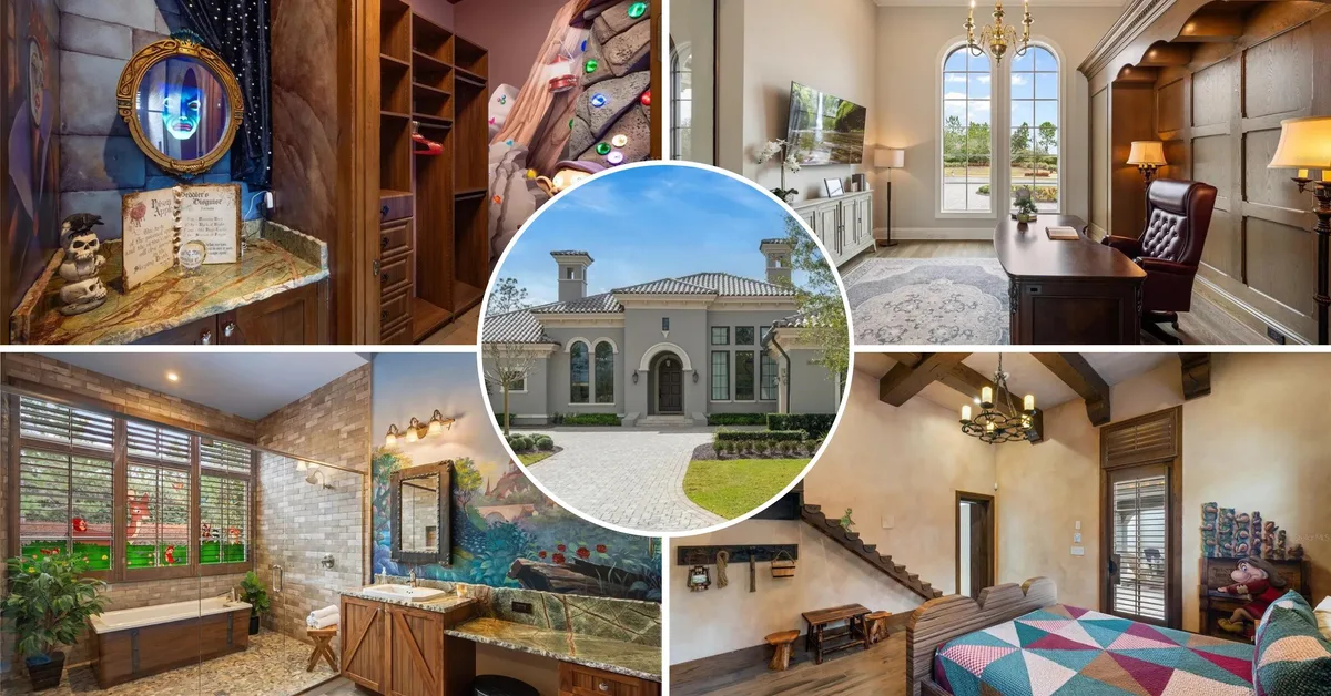 $10.5 Million Mansion Inside Disney's Elite Golden Oak Community Boasts Cartoon-Themed Rooms and a Replica of Walt's Office