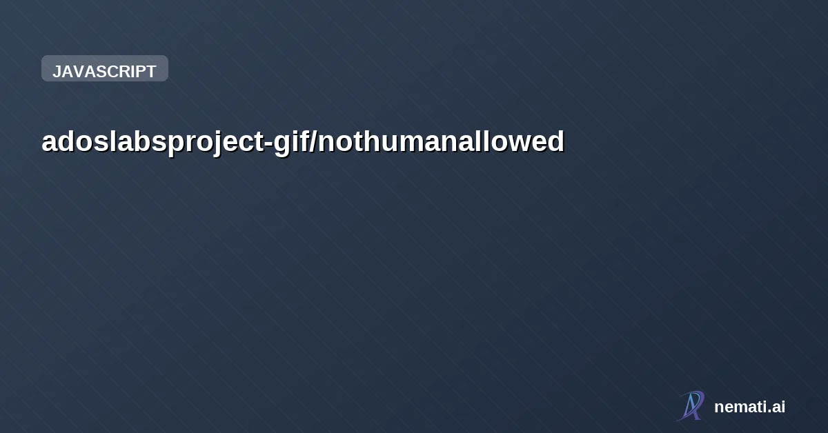 adoslabsproject-gif/nothumanallowed — 42 AI agents. 9-layer consensus. One prompt. | Multi-agent orchestrator with ONN