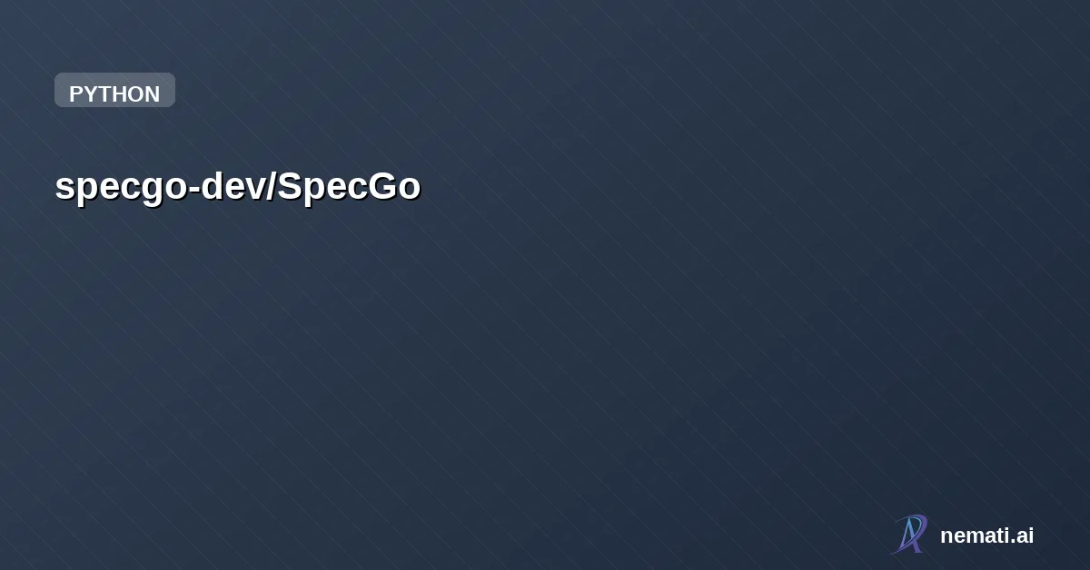 specgo-dev/SpecGo — SpecGo is a CLI-first toolchain that turns embedded communication protocol speci