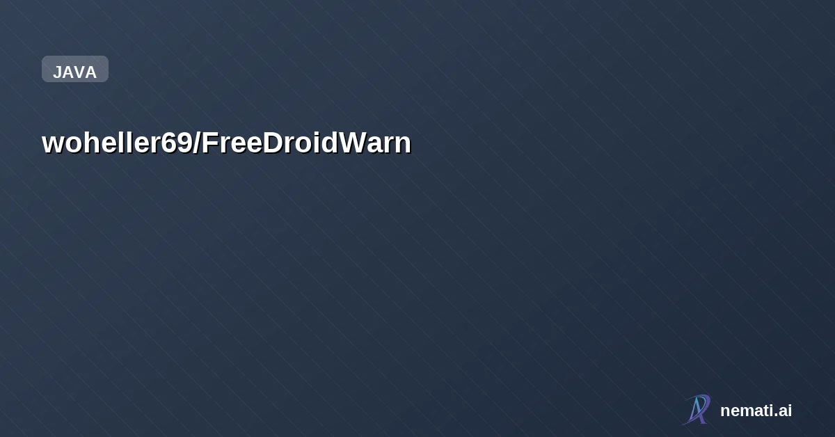 woheller69/FreeDroidWarn