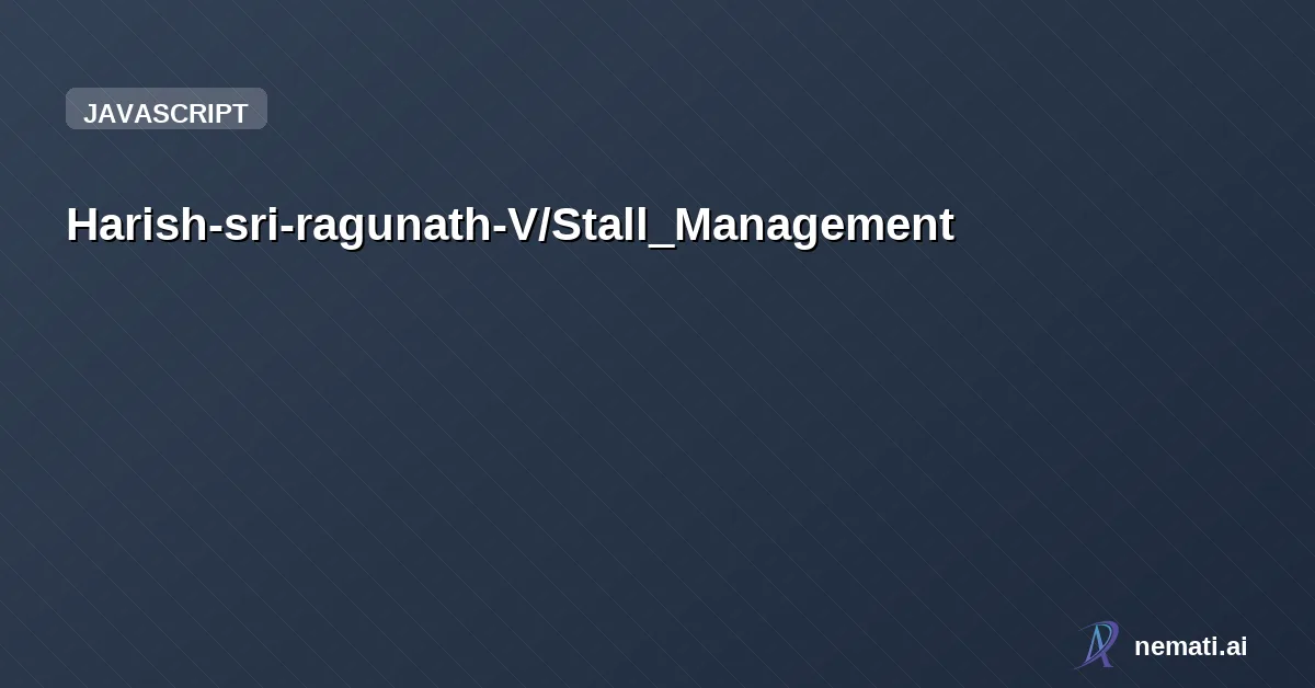 Harish-sri-ragunath-V/Stall_Management