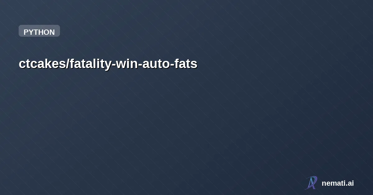 ctcakes/fatality-win-auto-fats — fat自动发货 for fatality.win