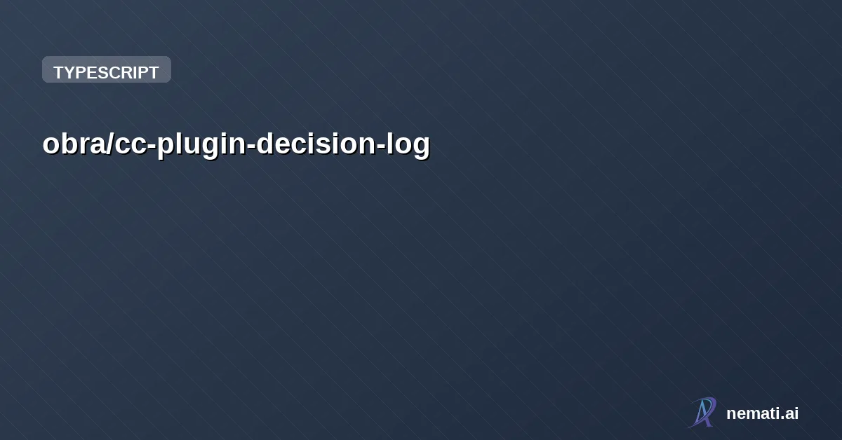 obra/cc-plugin-decision-log