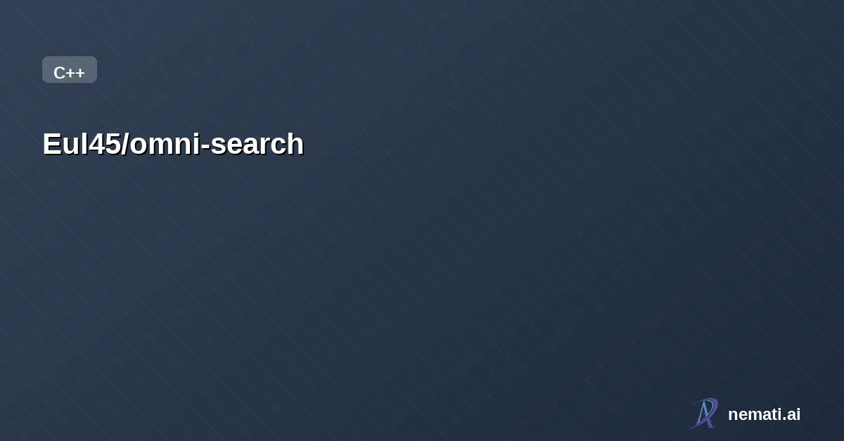 Eul45/omni-search — High-performance Windows file indexer/search app using NTFS USN/MFT (Tauri + Rus
