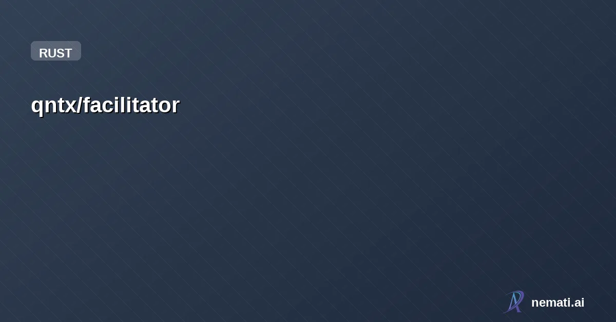 qntx/facilitator — Production-ready x402 facilitator server.