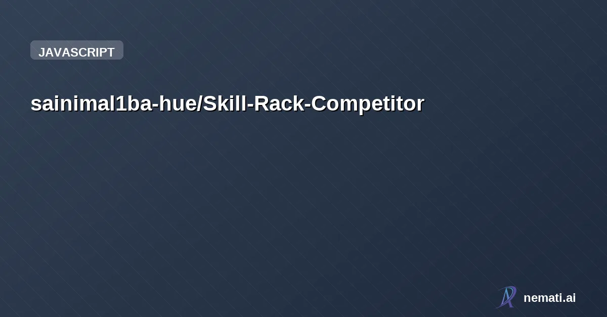 sainimal1ba-hue/Skill-Rack-Competitor — PRO CODING WEBSITE. TO HAVE ADMIN POWERS USE THE ACC:- admin and the PASSWORD is