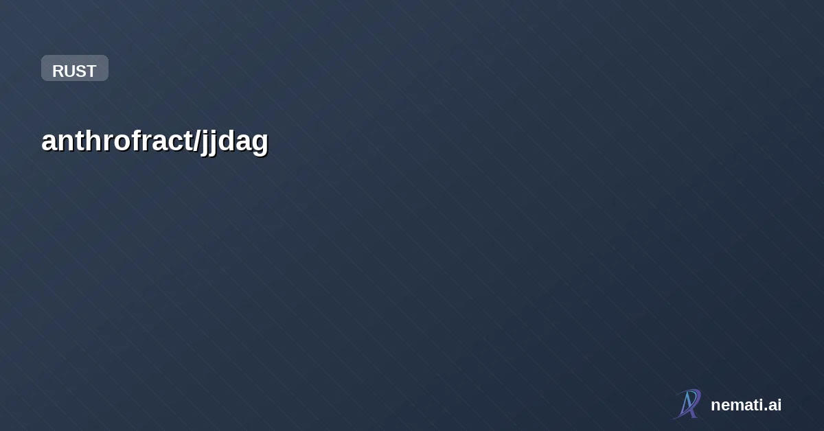 anthrofract/jjdag — A TUI to manipulate the Jujutsu DAG.