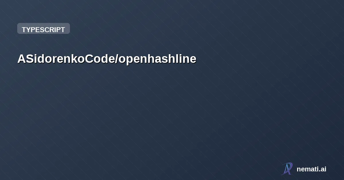 ASidorenkoCode/openhashline — OpenCode plugin that tags lines with content hashes for reliable LLM edits