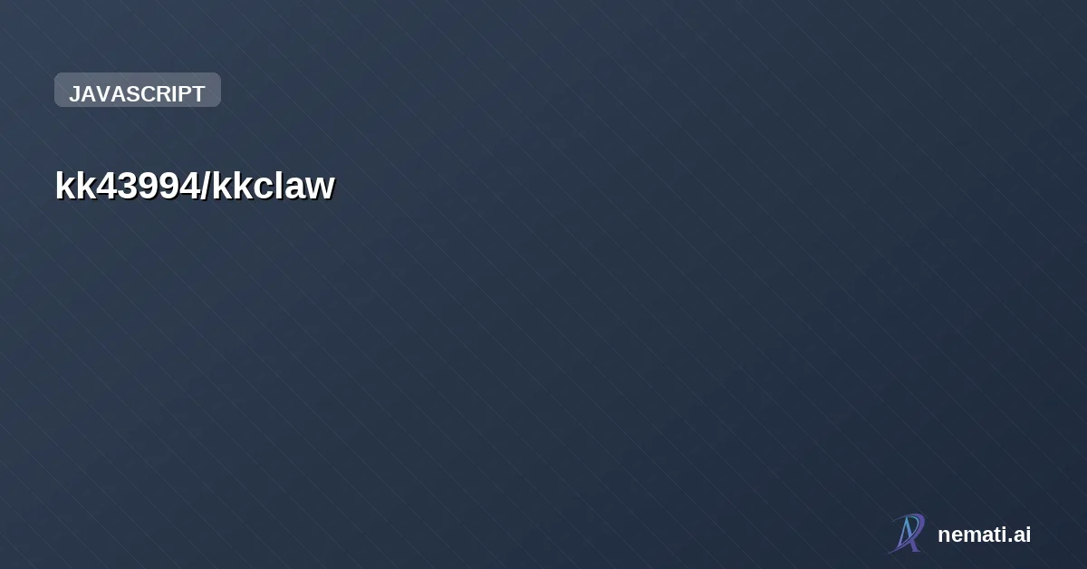 kk43994/kkclaw — 🦞 一个可爱的桌面龙虾AI助手 - Desktop lobster pet with OpenClaw AI, Edge TTS voice, and emot