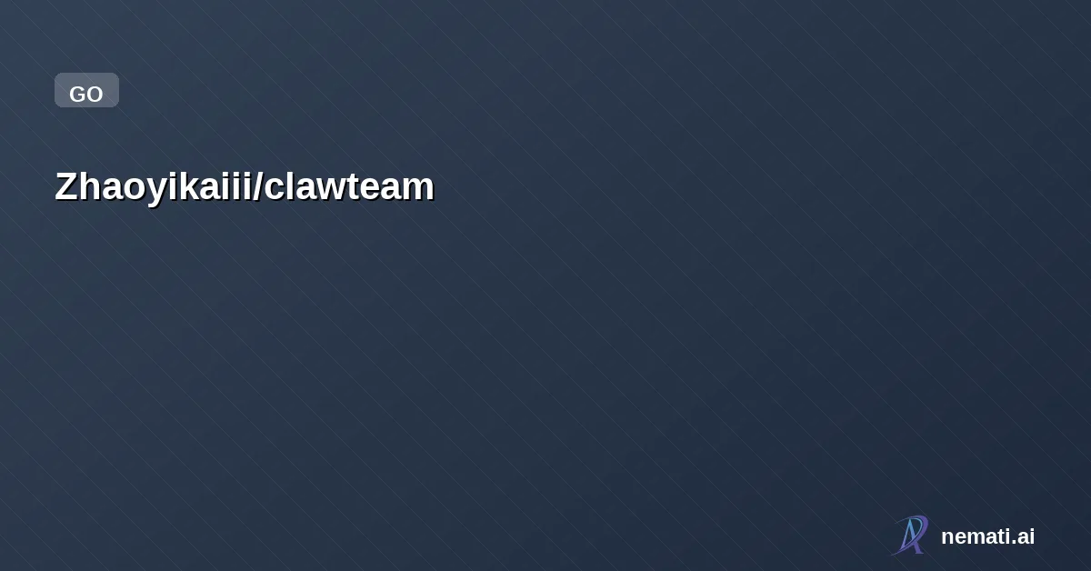 Zhaoyikaiii/clawteam