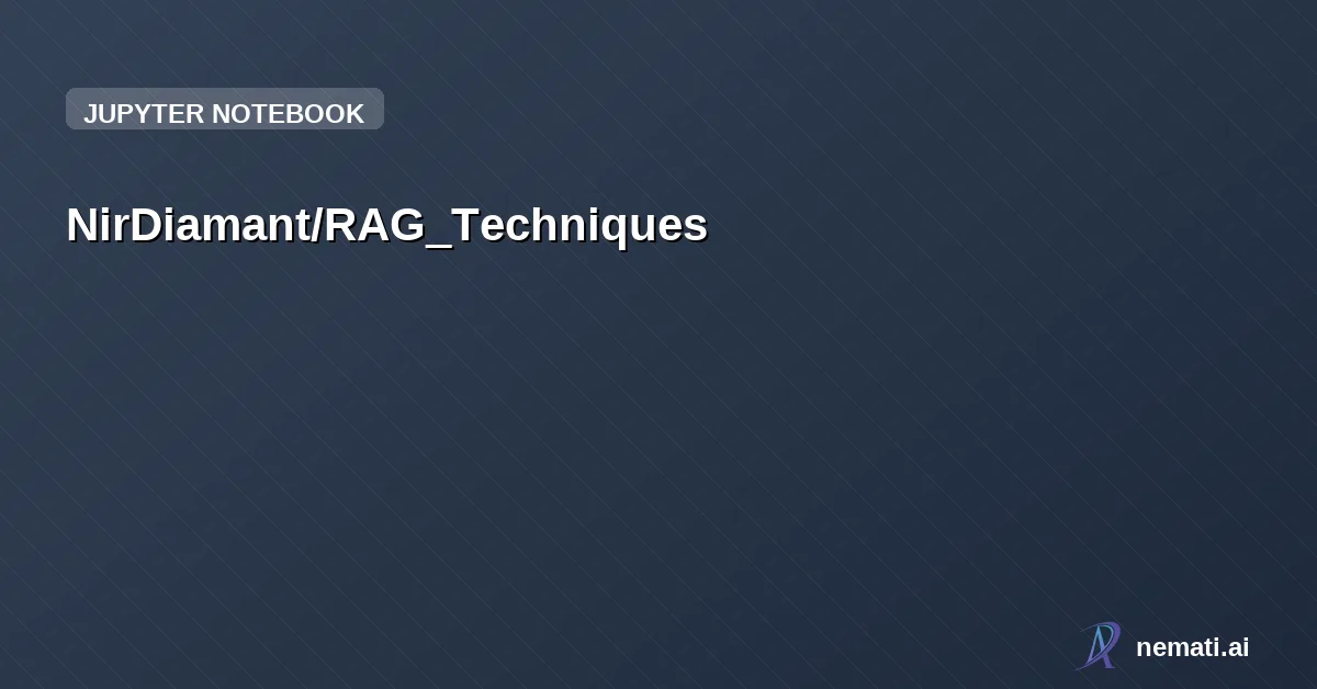 NirDiamant/RAG_Techniques — Sponsor
    
  



      
            
    

    

        
          Star


  
