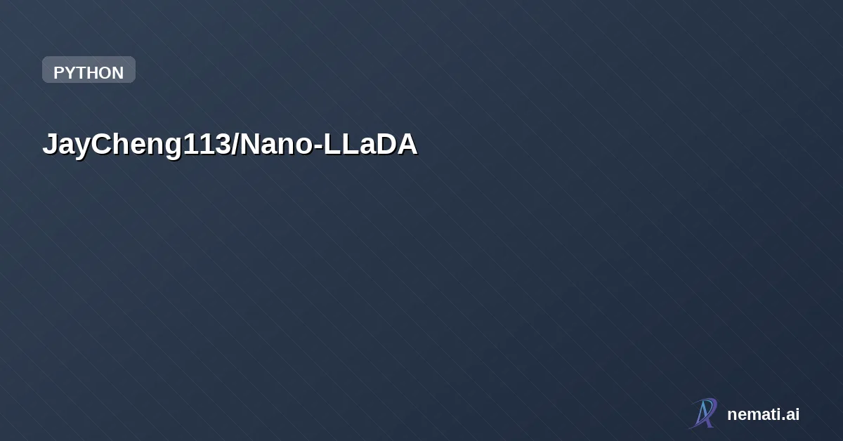 JayCheng113/Nano-LLaDA