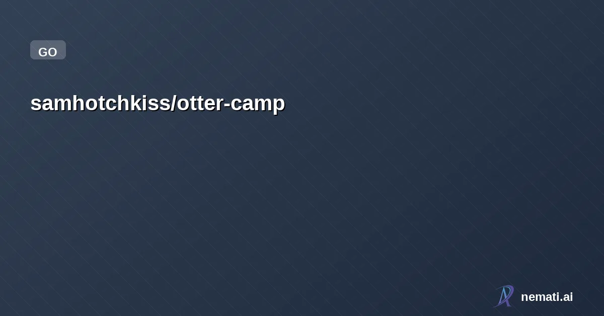 samhotchkiss/otter-camp — 🦦 otter.camp — Work management for AI agent teams