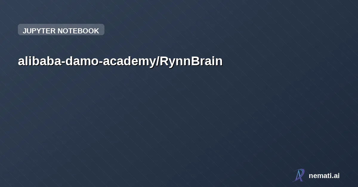 alibaba-damo-academy/RynnBrain — RynnBrain: Open Embodied Foundation Models