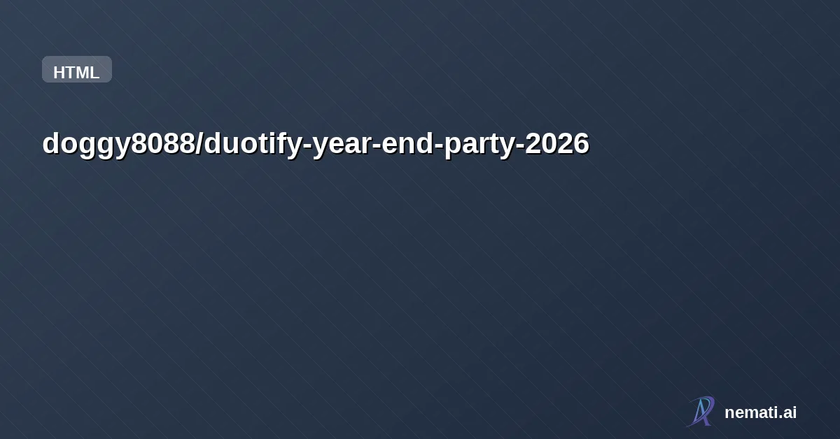 doggy8088/duotify-year-end-party-2026 — 多奇數位 2026 尾牙抽獎程式