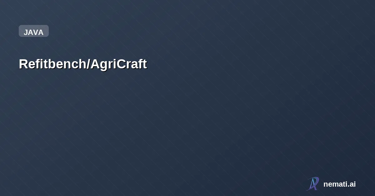 Refitbench/AgriCraft — 10/10/10 - Curb your agriculture