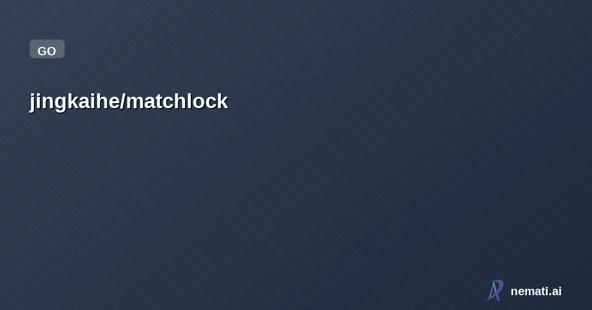 jingkaihe/matchlock — Matchlock secures AI agent workloads with a Linux-based sandbox.