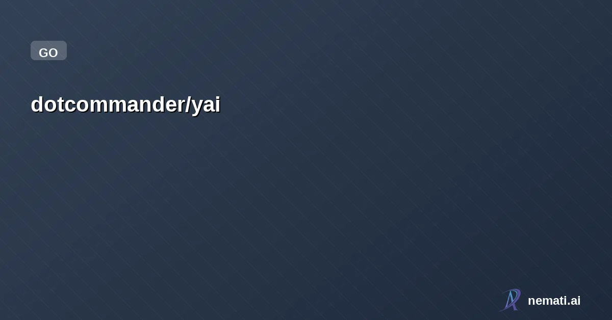 dotcommander/yai — Pipe anything through an LLM from your terminal. Supports OpenAI, Anthropic, Goo