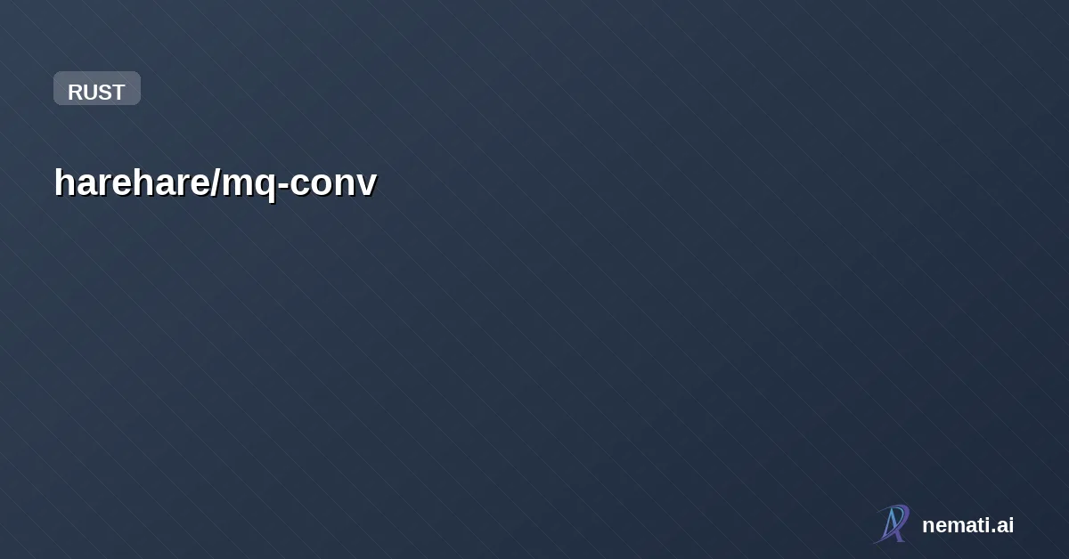 harehare/mq-conv — A CLI tool for converting various file formats to Markdown