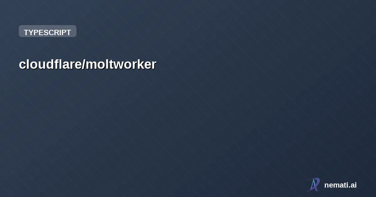 cloudflare/moltworker — Run OpenClaw, (formerly Moltbot, formerly Clawdbot) on Cloudflare Workers